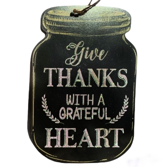 Variety WS Other - Mason Jar Wall Hanging Sign Inspirational Religious Country Phrase  Black White